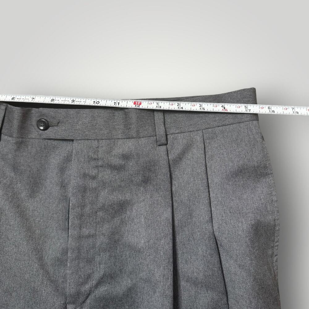 Jos. A. Bank Executive Collection Gray 100% Wool Pleated Dress Pants Mens 35RNWT - Picture 11 of 13